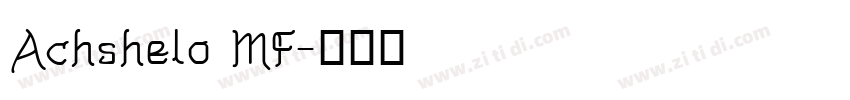 Achshelo MF字体转换